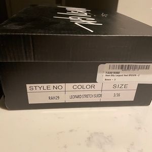 Leopard faux suede heels